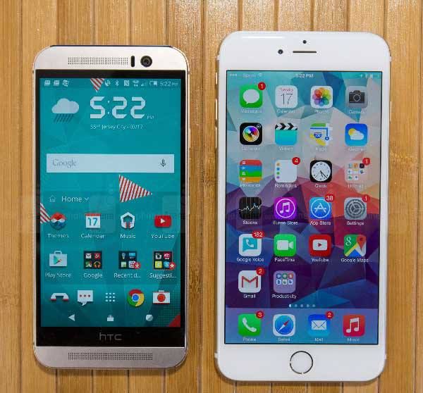 Comparar 6s iphone y HTC, además de una M9 Photo