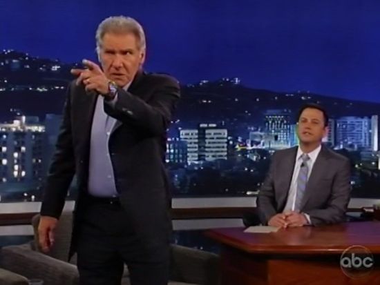 Harrison Ford se niega guerra de las galaxias preguntas sobre Jimmy Kimmel Live Photo
