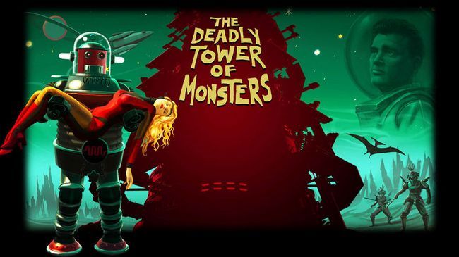 La torre mortal de monstruos: el juego en el estilo de la basura-cine Photo